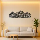 Desert Mesa Range Metal Wall Art | Nature Silhouette Decor