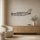 PA-46-350P Malibu Mirage Airplane Silhouette Metal Wall Art, Metal Aircraft Silhouette, Aviation Wall Decor, Aviator Decor - lifestyle view 5