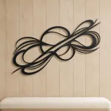 Dynamic Diagonal Flow Metal Wall Art | Modern Abstract Metal Decor - lifestyle view 5