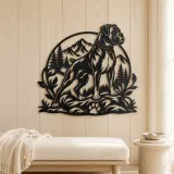 Boxer Strong Profile Metal Wall Art | Pet Lover Silhouette Decor - lifestyle view 5