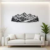 Soft Scandinavian Peaks Metal Wall Art | Modern Abstract Metal Decor