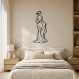 Profile with Drape Metal Wall Art | Feminine Figure Wall Decor - lifestyle view 2