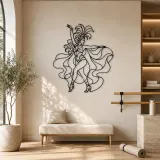 Décoration murale en métal "Pose de Samba" | Silhouette de danse