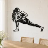 Twisted Lunge Metal Wall Art | Movement Silhouette Decor - lifestyle view 4