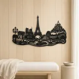 Paris Skyline Flow Metal Wall Art | Travel and City Wall Decor - lifestyle view 5