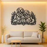Golden Retriever Family Metal Wall Art | Pet Lover Silhouette Decor