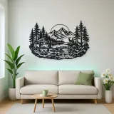 Camper Van Forest Metal Wall Art | Travel and City Wall Decor