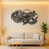 Sea Turtle Current Metal Wall Art | Coastal and Nautical Wall Decor