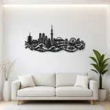 Tokyo Skyline Wave Metal Wall Art | Travel and City Wall Decor