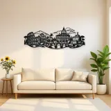 Rome Skyline Flow Metal Wall Art | Travel and City Wall Decor