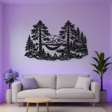 Hammock between Pines Metal Wall Art | Cozy Home Metal Decor