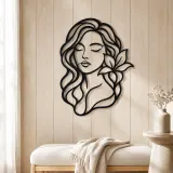 Closed Eyes Serenity Metal Wall Art | Modern Abstract Metal Decor - lifestyle view 5