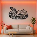 Seagull Wave Flight Metal Wall Art | Coastal and Nautical Wall Decor
