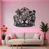 Breakfast Table Moment Metal Wall Art | Cozy Home Metal Decor