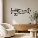 Pitts S-2B Airplane Silhouette Metal Wall Art, Metal Aircraft Silhouette, Aviation Wall Decor, Aviator Decor - lifestyle view 5