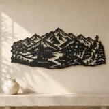 Four Seasons Peaks Metal Wall Art | Modern Abstract Metal Decor - lifestyle view 3