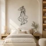 Flowing Coat Model Metal Wall Art | Fashion Figure Wall Decor - lifestyle view 2