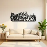 Mountain Camper Journey Metal Wall Art | Travel and City Wall Decor