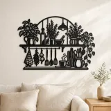 Décoration murale en métal Kitchen Herb Shelf | Décor Métal Maison Cozy