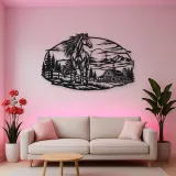 Horse Barn Horizon Metal Wall Art | Equestrian Wall Decor