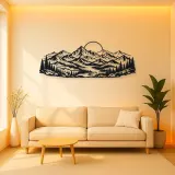 Endless Mountain Horizon Metal Wall Art | Nature Silhouette Decor