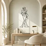 Couture Sleeve Model Metal Wall Art | Fashion Figure Wall Decor - lifestyle view 4