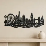 London Skyline Flow Metal Wall Art | Travel and City Wall Decor - lifestyle view 3