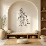 Crossed Leg Fashion Pose Metal Wall Art | Fashion Figure Wall Decor - lifestyle view 2