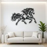 Running Stallion Metal Wall Art | Equestrian Wall Decor