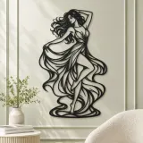 Freeform Dance Muse Metal Wall Art | Movement Silhouette Decor - lifestyle view 2