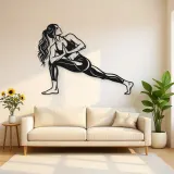 Twisted Lunge Metal Wall Art | Movement Silhouette Decor