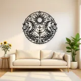 Twin Crescent Balance Metal Wall Art | Modern Abstract Metal Decor