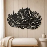 Turntable Groove Metal Wall Art | Music Room Wall Decor - lifestyle view 5