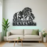 Pony and Child Metal Wall Art | Equestrian Wall Decor