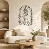 Cartel de metal pareja arco romántico | Decoración pareja romántica