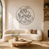 Cartel de metal Lectura Juntos Amantes | Decoración de Pareja Romántica
