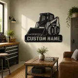 Personalized Skid Steer Loader Front Bucket Metal Wall Art - lifestyle view 4