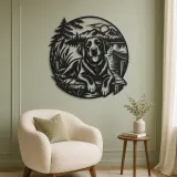Labrador Lakeside Metal Wall Art | Pet Lover Silhouette Decor - lifestyle view 2