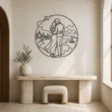 Travel Lovers Pose Metal Wall Art | Romantic Couple Decor - lifestyle view 3