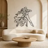 Rumba Body Line Metal Wall Art | Couple Dance Wall Decor - lifestyle view 3