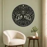Tree Mandala Fusion Metal Wall Art | Botanical Metal Wall Decor - lifestyle view 2
