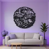 Wolf Moon Arc Metal Wall Art | Celestial Boho Wall Decor