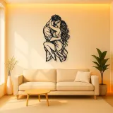 Wrapped in Arms Metal Wall Art | Romantic Couple Decor