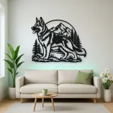 German Shepherd Profile Metal Wall Art | Pet Lover Silhouette Decor