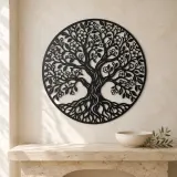 Blooming Spring Tree Metal Wall Art | Botanical Metal Wall Decor - lifestyle view 3