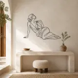 Reclining Fashion Muse Metal Wall Art | Fashion Figure Wall Decor - lifestyle view 3