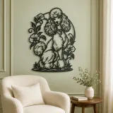 Poodle Elegant Pose Metal Wall Art | Pet Lover Silhouette Decor - lifestyle view 2