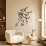 Swing Dance Lift Metal Wall Art | Couple Dance Wall Decor - lifestyle view 5
