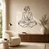 Seated Lotus Fashion Metal Wall Art | Fashion Figure Wall Decor - lifestyle view 5