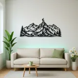 Climber Summit Moment Metal Wall Art | Nature Silhouette Decor